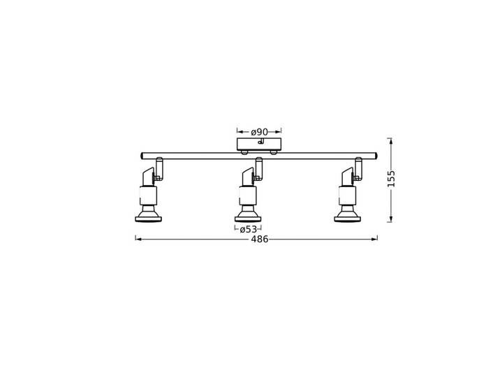 OSRAM Deckenstrahler, weiß, 3-flg., Metall, GU10-LED 927 dim, dimmbar, weiß / opal, Metall