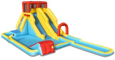 7 in 1 Inflatable Water Slide Giant Double Long Slide Water Park - 245''x 132''x 88.5''