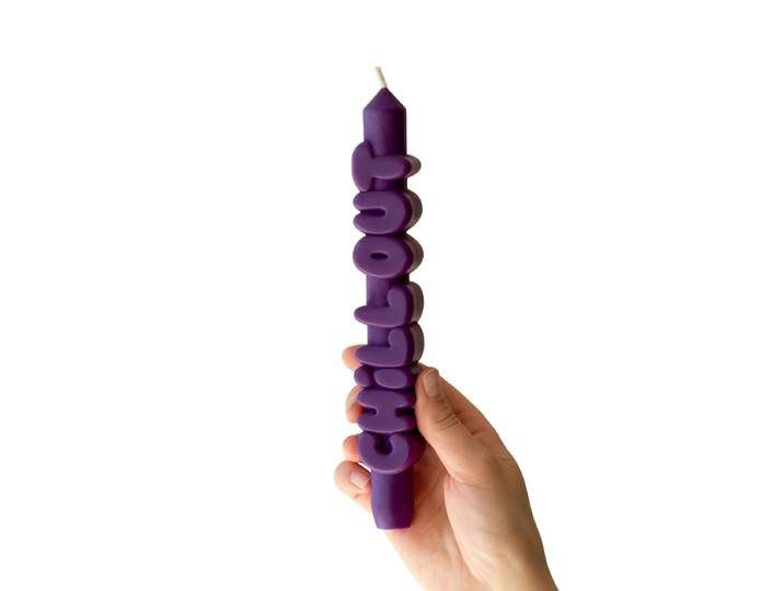 Kerze Taper candle CHILL OUT Indigo