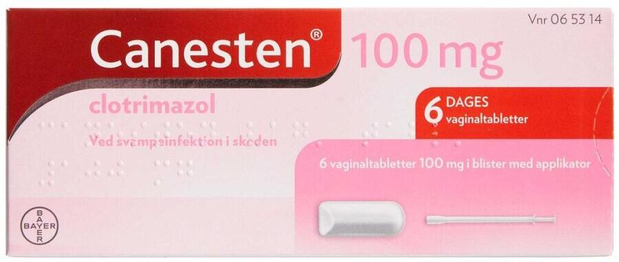 bayer Canesten 100 mg 6 stk Vaginaltabletter