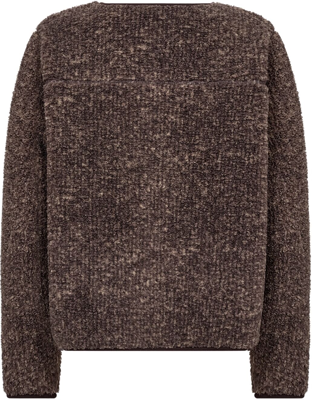 Kurzjacke SOYACONCEPT "SC-GERTRUD 3", Damen, Gr. M, braun (chocolate plum mel com), Strick, Obermaterial: 100% Polyester, meliert, normal, Rundhals, Jacken Kurzjacke, Kunstfaser chocolate plum mel com M