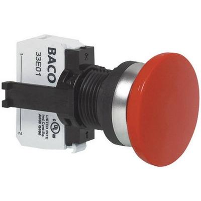 BACO L21AD01C Not-Aus-Schalter Frontring Kunststoff, verchromt 600V 10A 1 Öffner IP69K 1St.