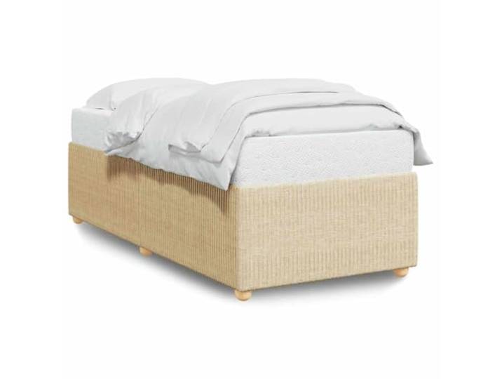 PUGYNBK Bettgestell Creme, 80 x 200 cm Weiches Polyestergewebe, Lattenrost, stabile Beine, ohne Matratze