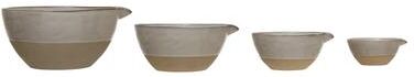 Storied Home Stoneware White Batter Bowls (Set of 4)