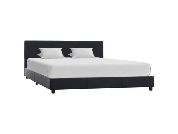 JILI - BEST Cadre de lit Noir Similicuir 140 x 200 cm (2132)