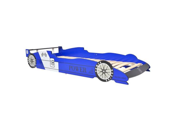 vidaXL Kinderbett, Kinder Rennwagen-Bett 90x200 cm Blau