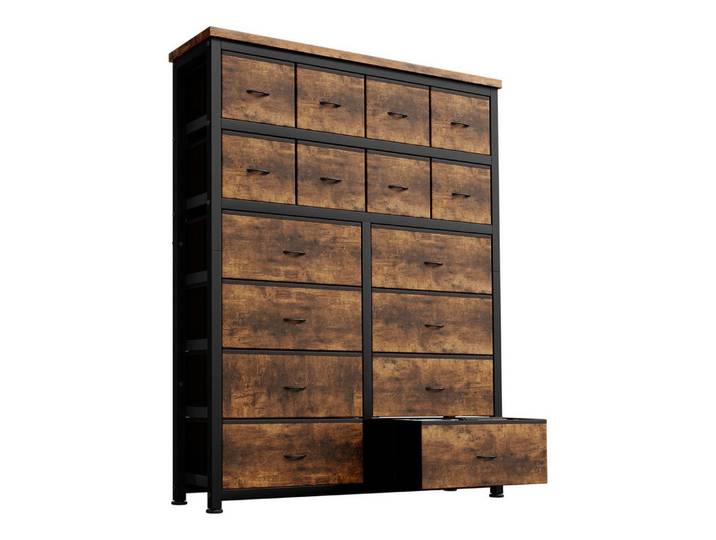 GarveeMore Kommode Kommode Schrank mit 16 Schubladen, für Kleidung, Schlafzimmer