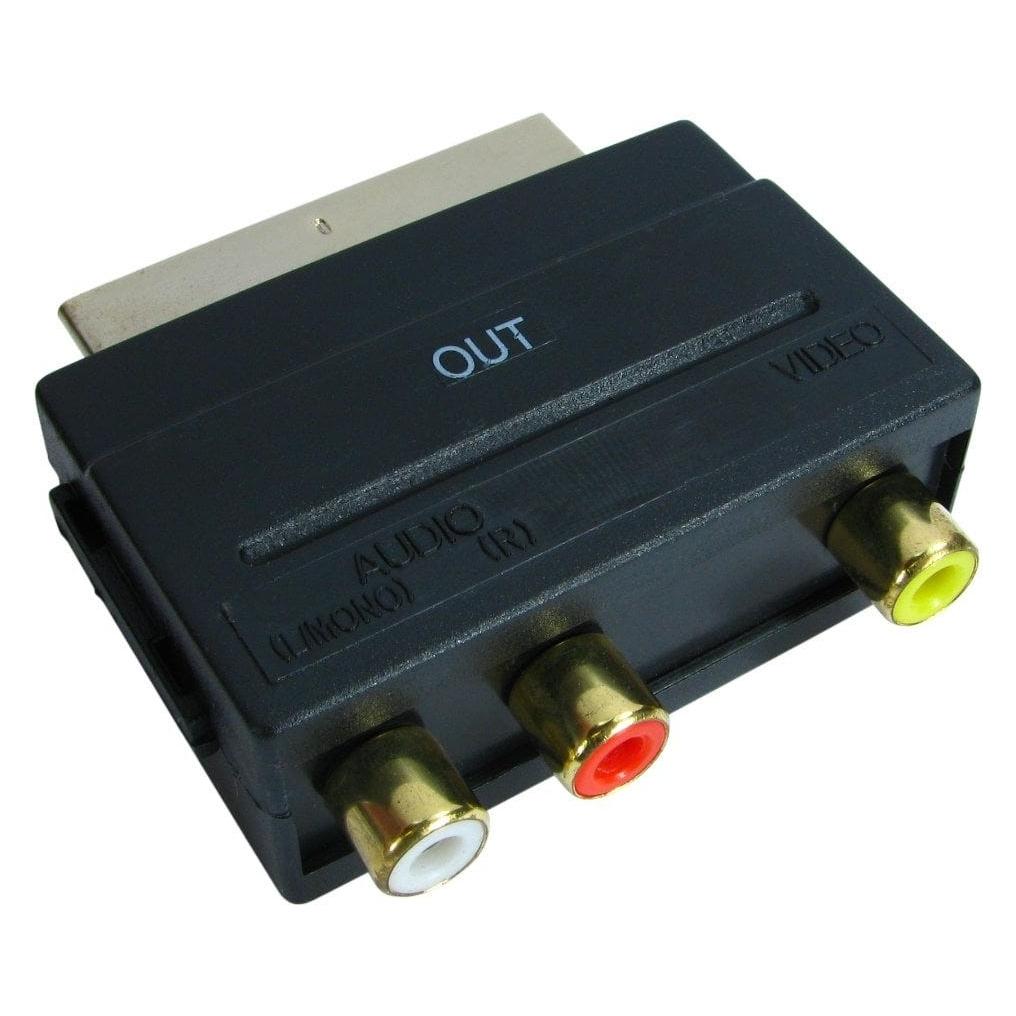 Cables Direct CDL SCART to Three RCA Adapter (Winkeladapter) (3SR3-OUT)