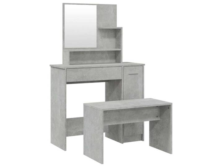 vidaXL Ensemble de coiffeuse gris béton 86\,5x35x136 cm
