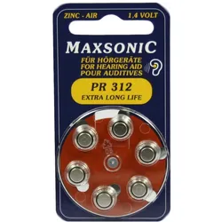 Batterien F.hörgeräte Maxsonic PR312 6 St
