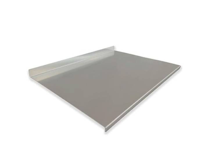 GIEMME Edelstahl Arbeitsplatte AISI 304 80 x 52 cm mit Aufkantung AISI 304; 80x52 cm; Aufkantung; Frontkante; Teigkneten