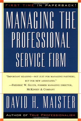 Maister, David H. - Managing The Professional Service Firm - Preis vom 09.10.2026 07:28:09 h