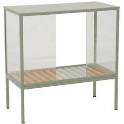 Pflanzenschrank Grower Greens, Dusty Green -  Aluminium, Glas mit 1 Boden