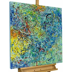 ACRYLBILD HANDGEMALT 80/80 cm