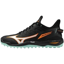 Mizuno Wave Leopardus Feldhockeyschuhe 12 - black/tangelo/ice green 37