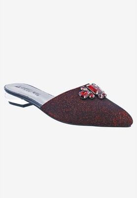 Wide Width Women's Fierce Mule by Bellini in Red Glitter (Size 10 W)
