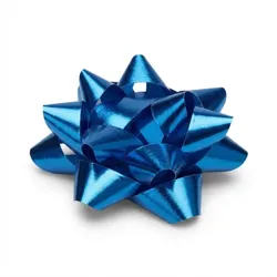 Relaxdays Geschenkschleifen, 200er Set, selbstklebend, Dekoschleifen für Weihnachten & Geburtstag, BxT: 5x5 cm, blau