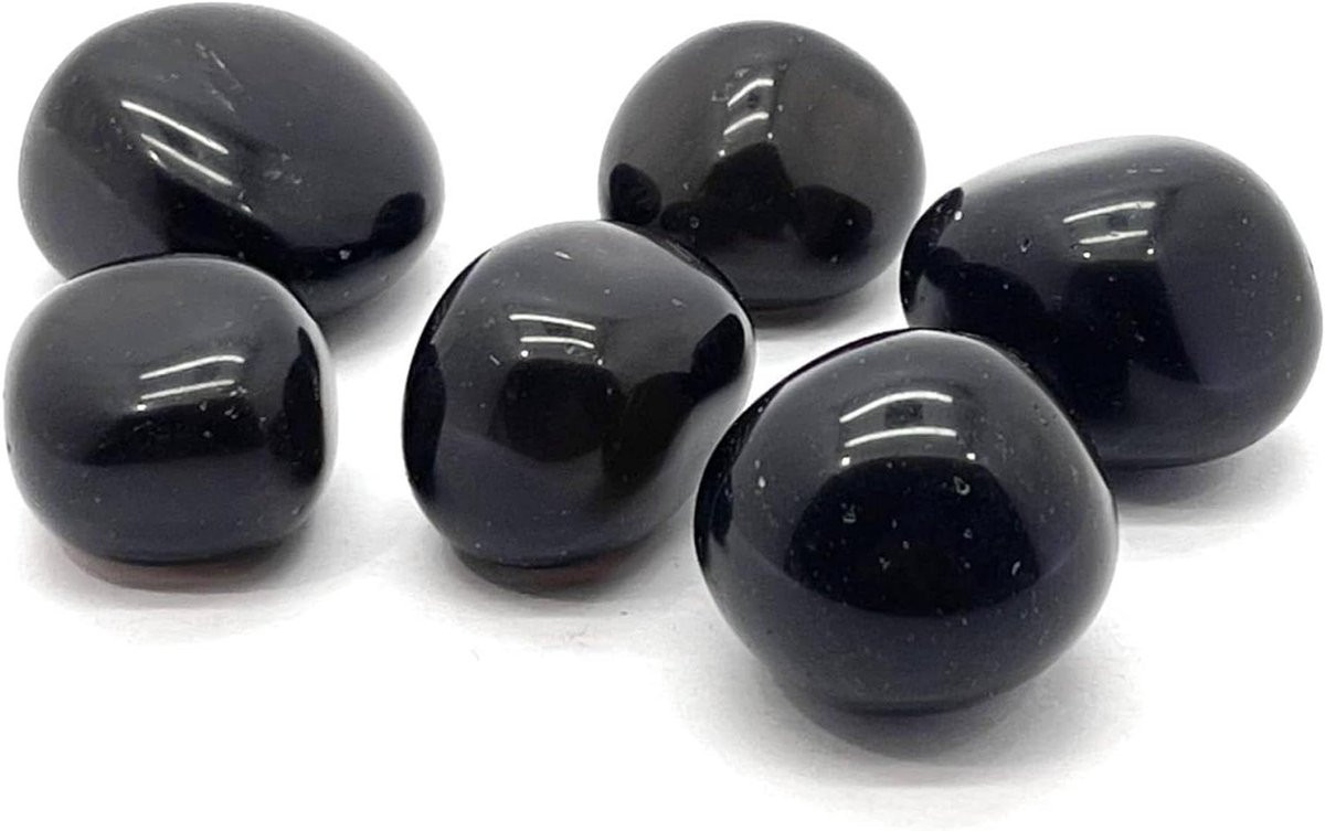 4 stuks Gepolijste Obsidiaan Stenen - Zwart - AAA Kwaliteit - 2-3 cm