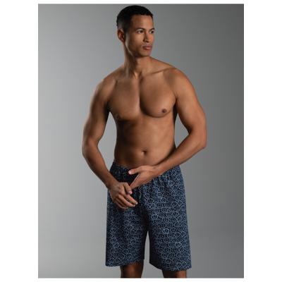 Bermudas TRIGEMA "TRIGEMA Bermuda Shorts mit freundlichem Smiley-Motiv", Herren, Gr. 3XL, Normalgrößen, blau (navy), Single Jersey, 100% Baumwolle, Basic, Hosen Bermudas
