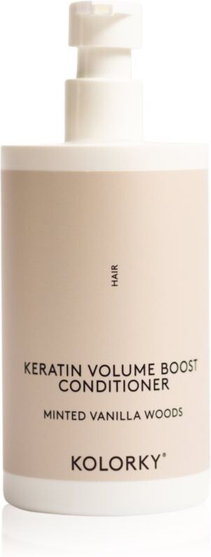 Kolorky Keratine Volume Boost Conditioner après-shampoing pour le volume des cheveux Minted Vanilla Woods 390 ml