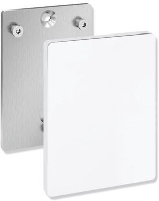 Hewi System 800 K Wandplatte 950.50.1009099 mit Abdeckung, für mobile Stützklappgriffe, reinweiß