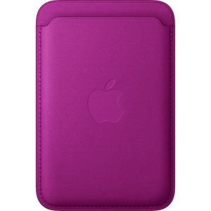Apple Kreditkartenetui iPhone Feingewebe Wallet, Feintwill, für 3 Karten, magenta, mit MagSafe