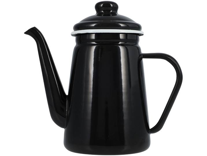 À Table! Teekanne schwarz 1.0l, aus Eisenstahl mit Emaille-Beschichtung
