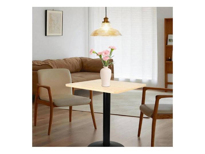 LuxusKollektion Stehtisch Stehtisch Metall Holzoptik 60x60x75cm (1-St)