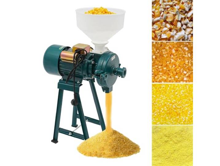 Levkitch Elektrisch Getreidemühle Kornmühle mit Trichter 2.2KW einstellbarer Stärke Schrotmühle Zerkleinerer Grain Mill Kommerzielle elektrische Mühle kann Reis Weizen Sorghum und Kaffee