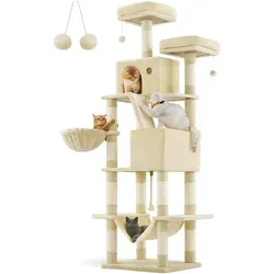 Feandrea Kratzbaum (206 cm, Beige, Sandbeige), Katzenbaum