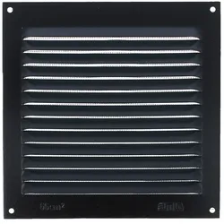 MS Beschläge Schwarzes Lüftungsgitter 150x150mm Netz Insektenschutzgitter Zu- Abluftgitter