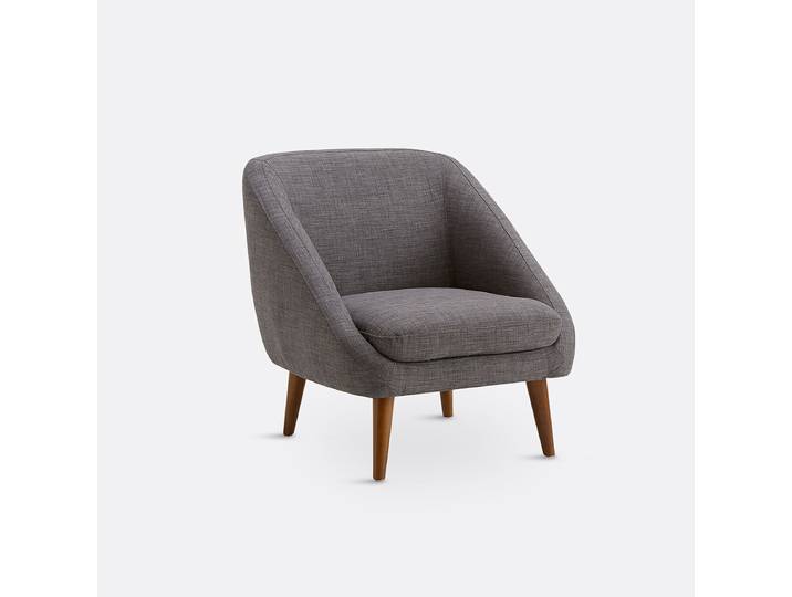 LA REDOUTE Fauteuil polyester, Séméon 1 Place Gris Anthracite