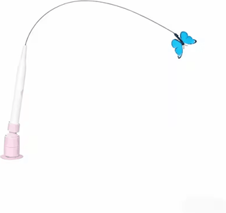 Inspire Curations FlutterFly Suction Cup Butterfly Cat Toy pink