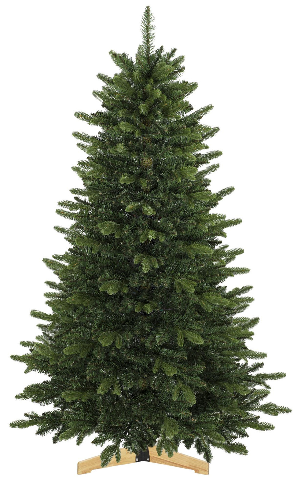 Kunstkerstboom Fraser-spar met houten standaard, 180 cm, groen