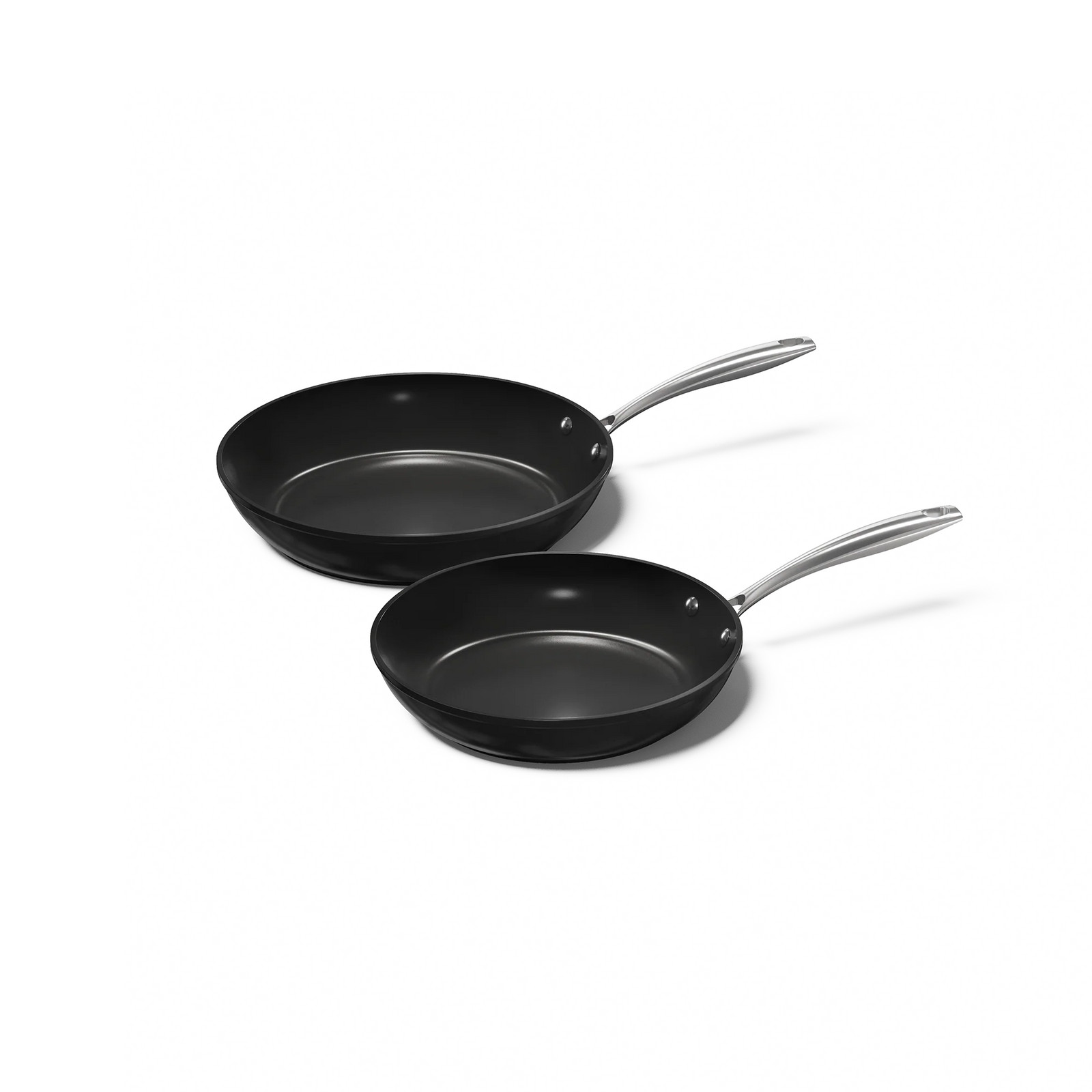 Cook & Pan Signature Koekenpannenset 2-delig - Zwart - Inductie - Keramische PFAS-vrije Anti-aanbaklaag