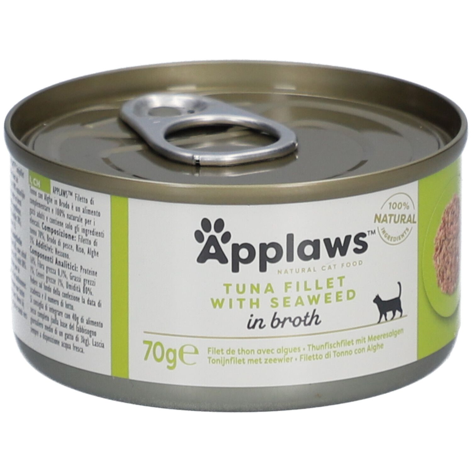 Applaws Nassfutter in der Dose mit Thunfischfilet und Seegras für Katzen 70 g Futter