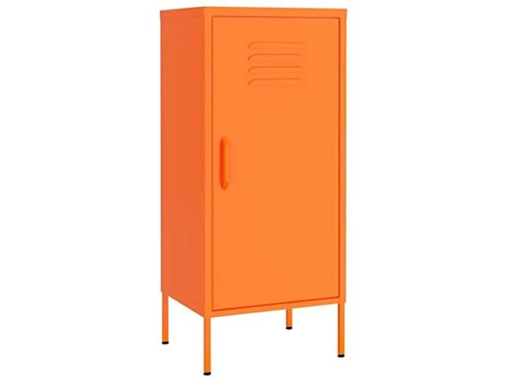 vidaXL Lagerschrank Orange 42,5x35x101,5 cm Stahl Viel Platz zum Verstauen Ihrer Sachen. Ändern Sie die Höhe, um verschiedene Gegenstände zu passen, Stahl-Finish bedeutet