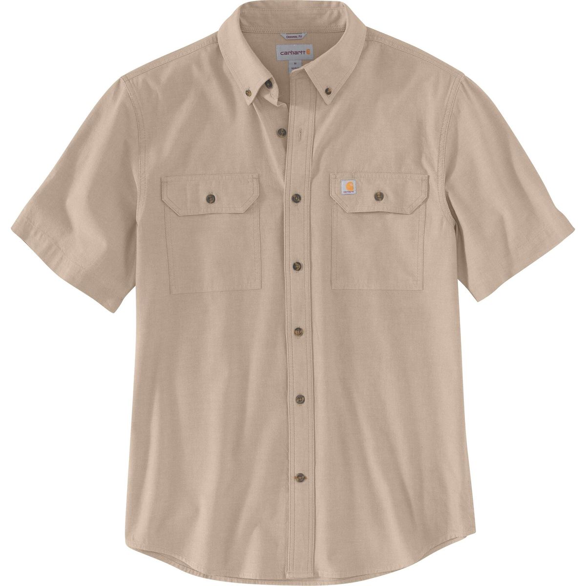Carhartt Fort Loose SS Shirt dark tan chambray (256) S REG 104369-256SREG