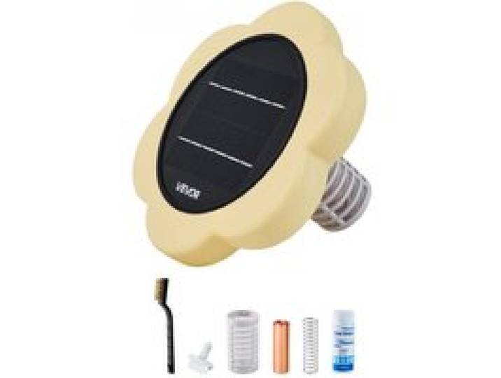 VEVOR Solar-Poolionisator 170343 L, Schwimmender Automatischer Wasserreiniger und -filter, Chlorfreies Wasser, Poolionisator (Blütenblattdesign) mit Kupferanode & Feder & Bürste & Filter für Spas