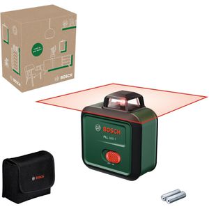 Bosch Linienlaser 0603663LZ0, PLL 360-1 Basic, 360 Grad roter Laser, Arbeitsbereich 12m, mit Tasche