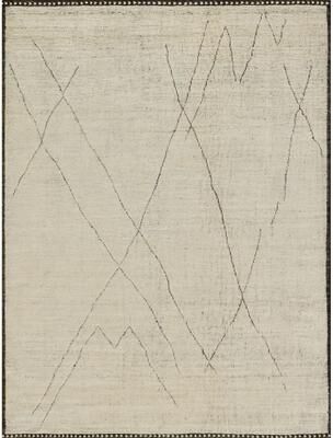 Exquisite Rugs Mojave hand-knotted New Zealand Wool Ivory/Espresso Area Rug