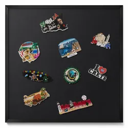 MAGNETTAFEL 50x50 cm Schwarzer Rahmen Farbe Schwarz