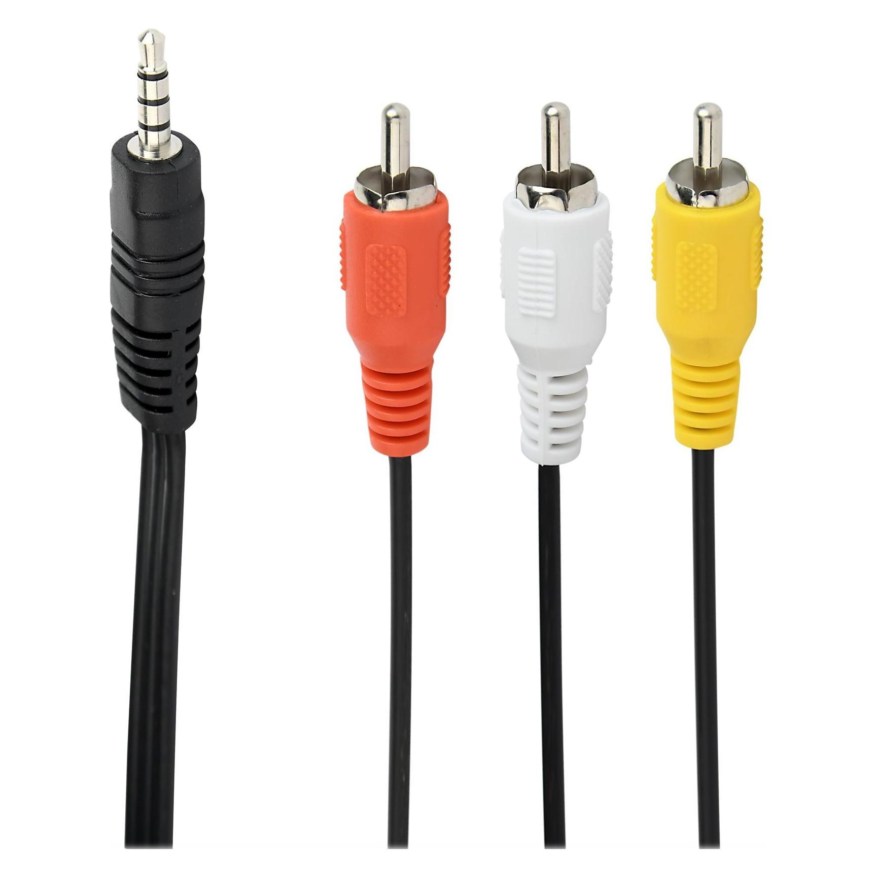 Gembird CABLE AUDIO 3.5MM 4PIN TO 3RCA/AV 2M CCA-4P2R-2M (2 m, Cinch Kabel) (CCA-4P2R-2M)