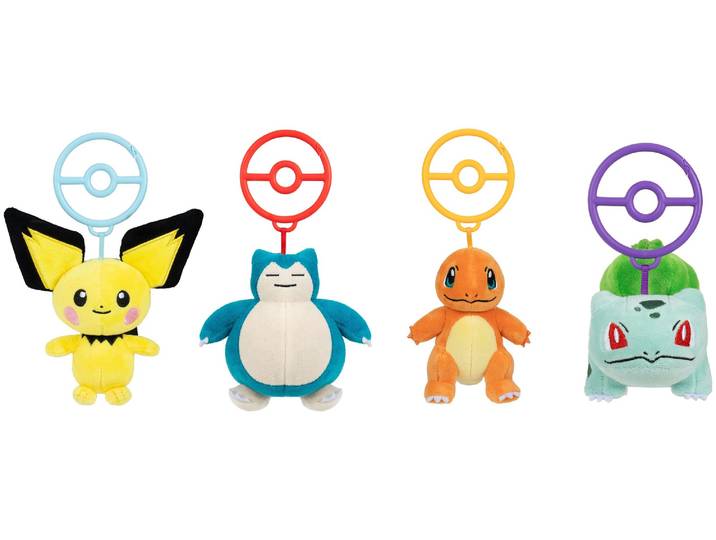 Pokémon Clip On Plüsch 9cm, Zufallsauswahl