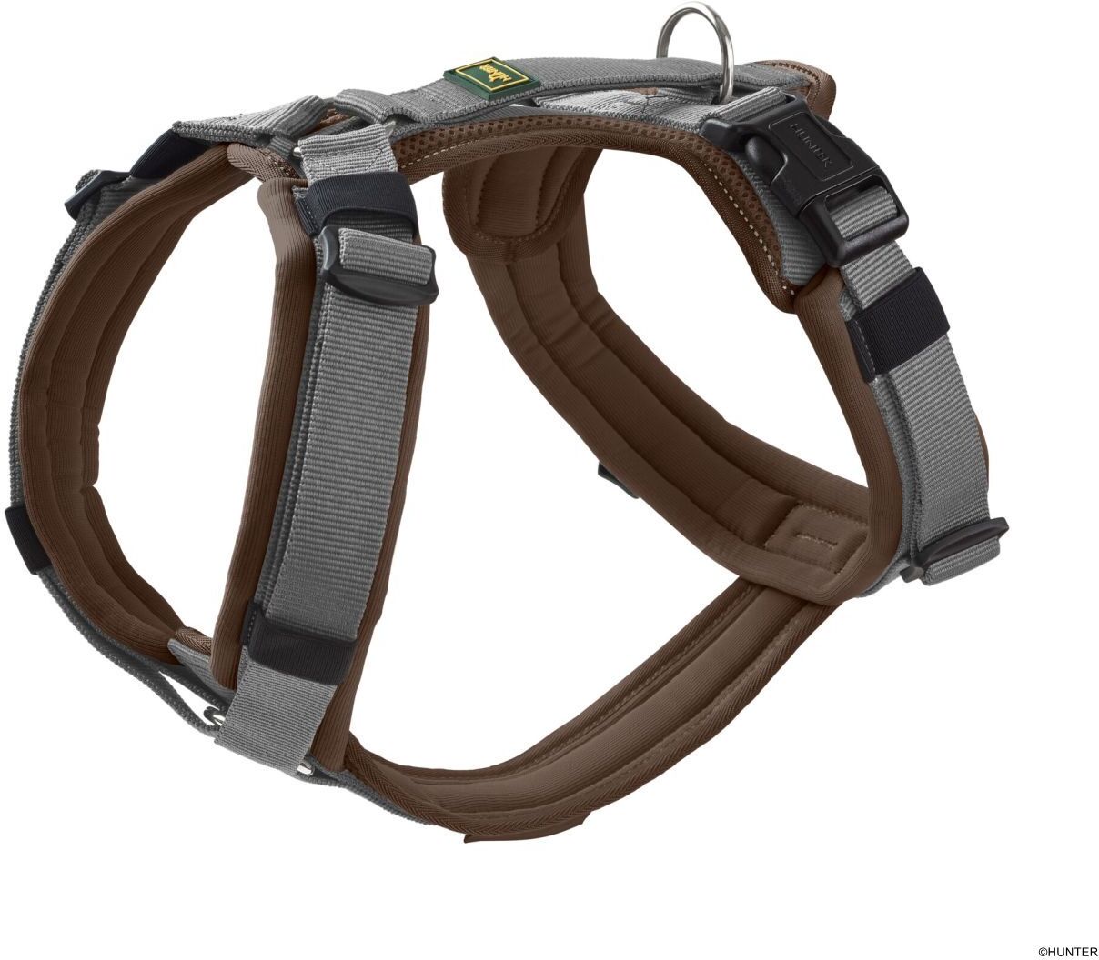 DOG SPORT HUNTER Geschirr Maldon Up mit Griff L, braun/grau