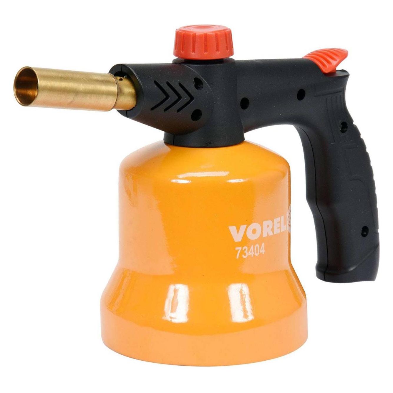 Toya Vorel Gaslötlampe mit Piezo-Zündung | 850°C | für 190g-Kartuschen | Lötbrenner Gasbrenner Bunsenbren (Lötlampe) (T73404)