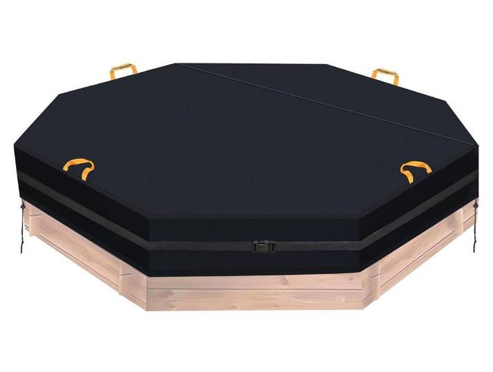 Sandkastenabdeckung Achteckig Wasserdicht 600D Oxford 213x200x23cm mit Winddichter Schnalle und Kordelzug