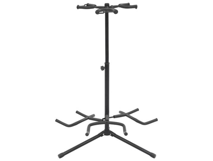 vidaXL Gitarrenständer Schwarz Stahl