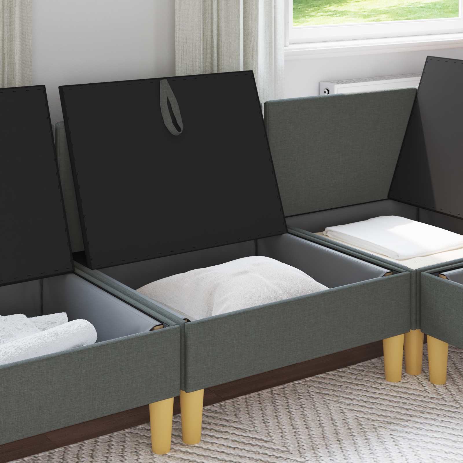 vidaXL Sofa avec rangement Tissu