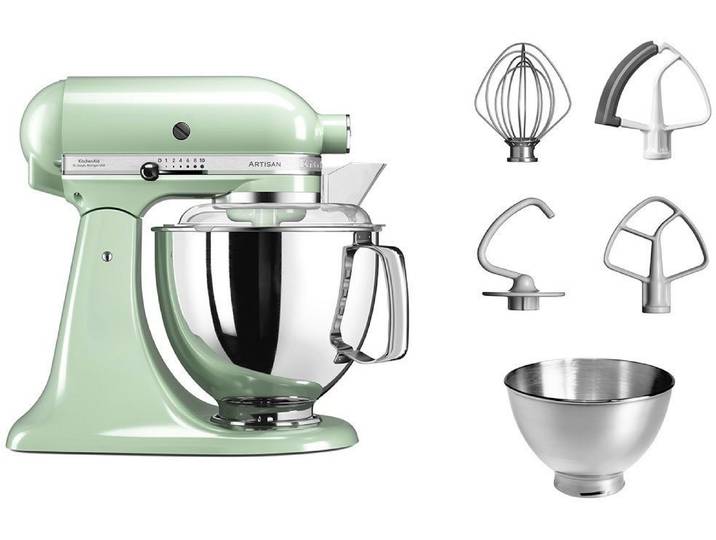 KitchenAid Küchenmaschine 5KSM175PSEPT PISTAZIE, 300 W, 4,8 l Schüssel, mit Zubehör im Wert von ca. 112,-€ UVP